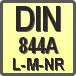 Piktogram - Typ DIN: DIN 844A L-M-NR